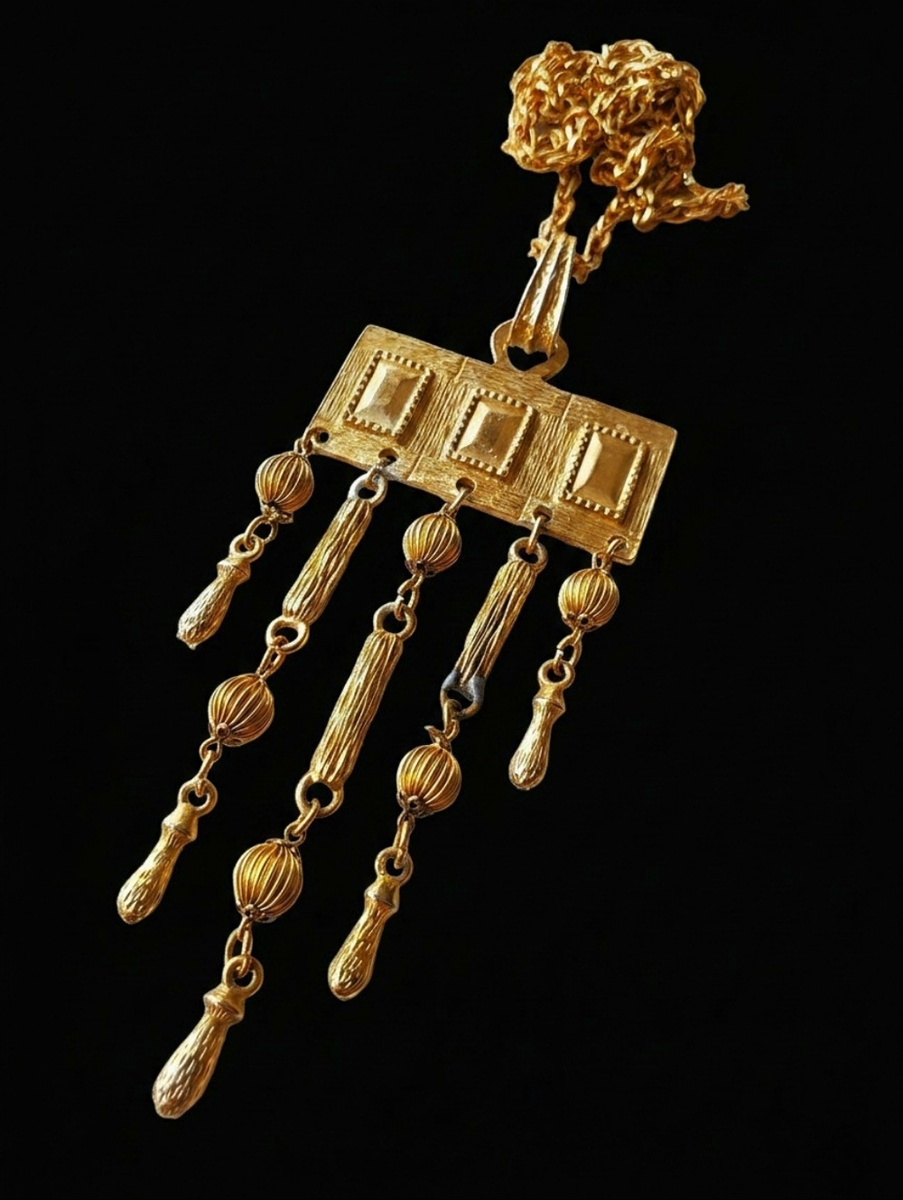 Vintage Ancient Greek Inspired GOLDETTE Pendant